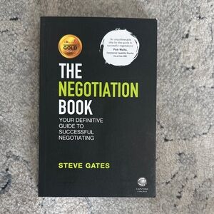 The Negotiation Book by Steve Gates - Black with Lime Green Text